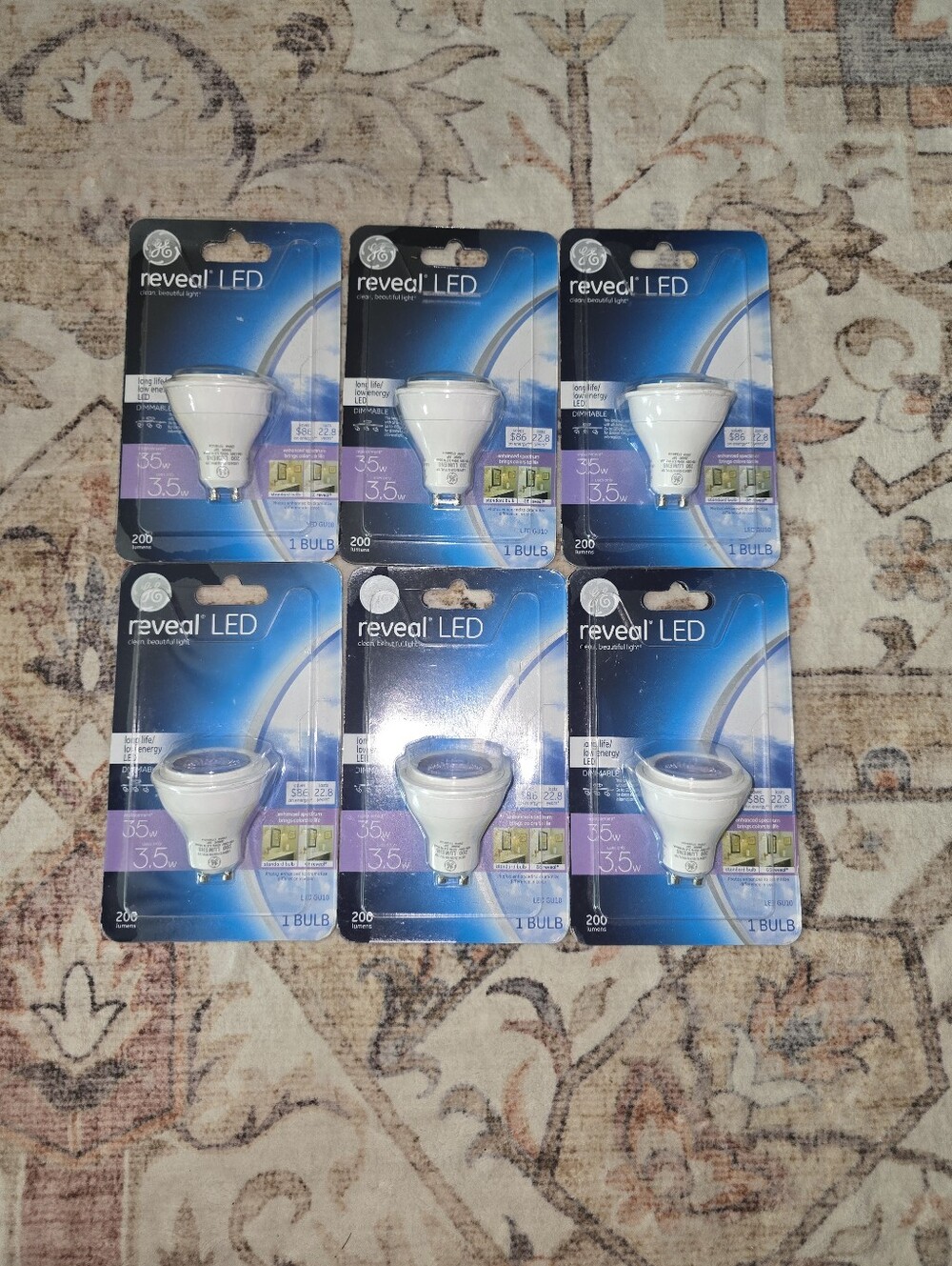 GE Reveal LED 3.5W Flood Light Bulb - White (6 Single Packs)